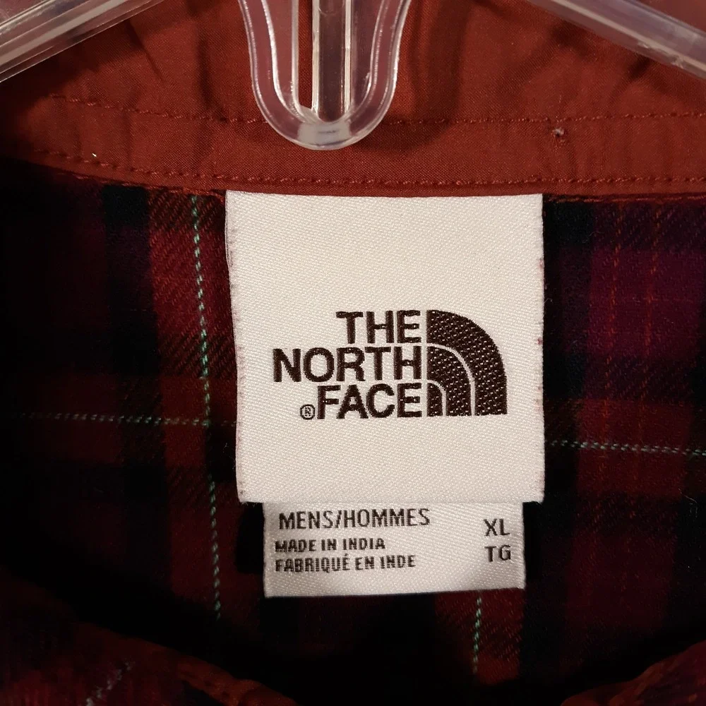 The North Face Arroyo Flannel Shirt Mens XL Plaid Outdoor Hiking Brown Purple